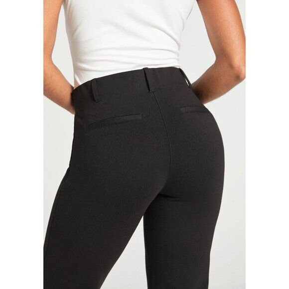 Betabrand Womens Classic Dress Yoga Pant Petite Size L Black Bootcut Pull On NWT - Picture 2 of 16